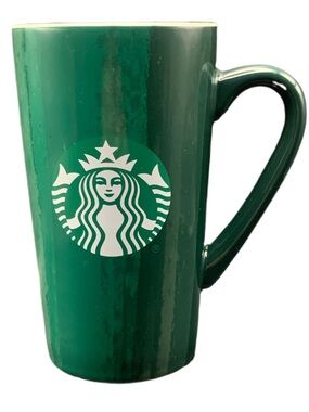 Pre Owned Starbucks 2021 Holiday Shades of Green Holiday Christmas Mug Cup Siren